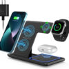 Qi Fast 15w Portable 3 in 1 folding wireless charger Stand